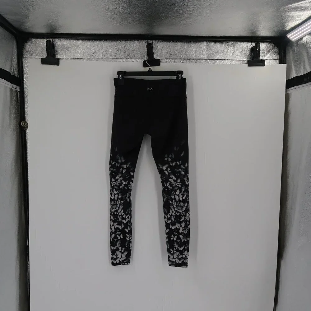 Alo Yoga Women's Black White Butterfly detail Leggings Size XS